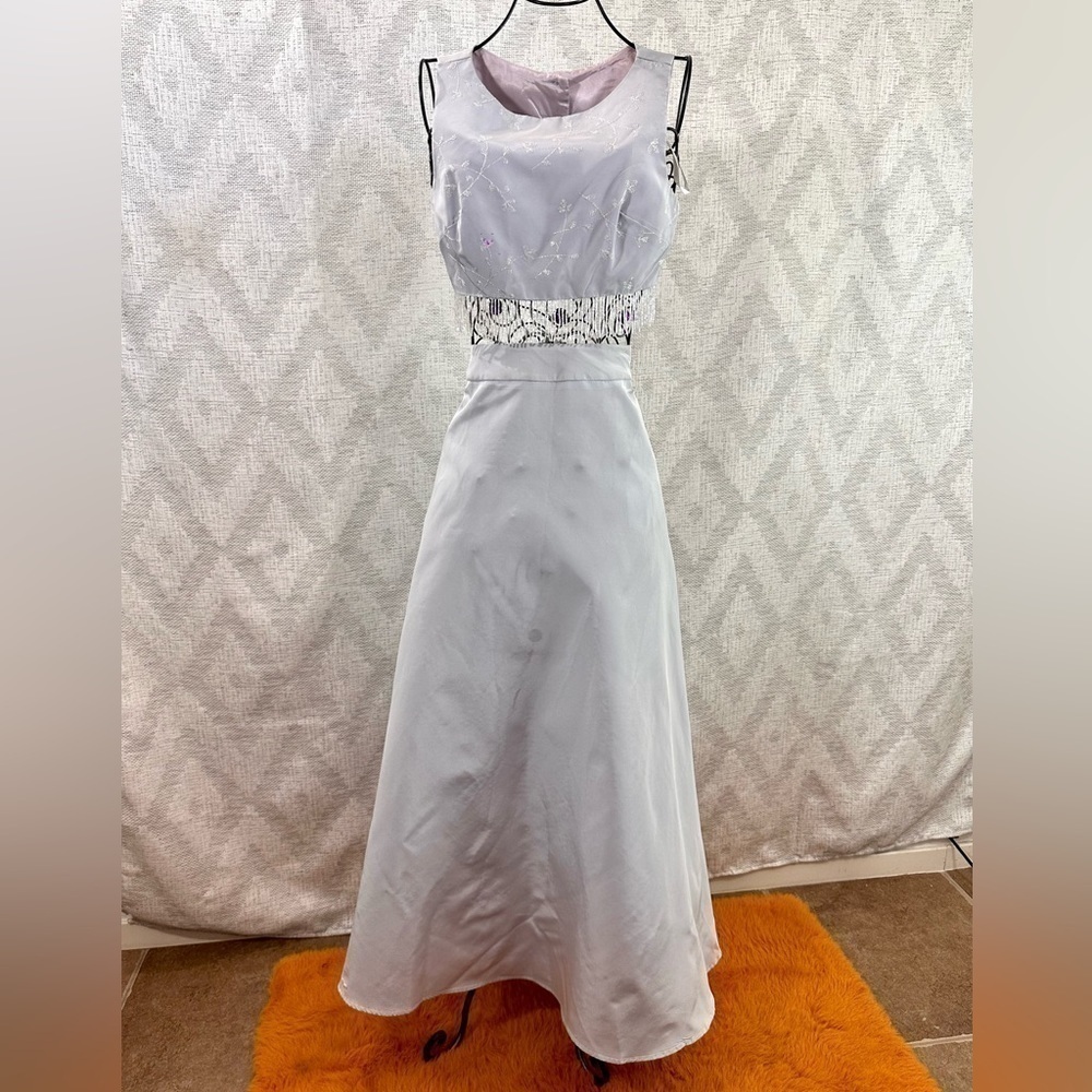 Jessica Mcclintock for Gunne Sax Millennium 2000 2 piece embroidered blue dress